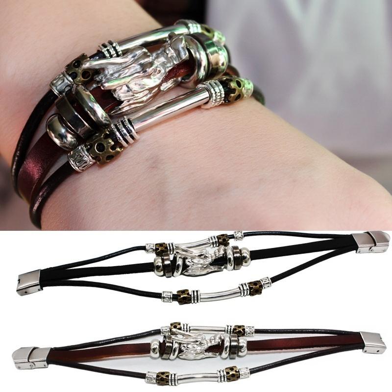 Браслет мужские аксессуары тибетский мужской кожаный браслет модный мужской винтажный паратаксис дракон