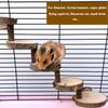 Hamster Wooden Ladder Toy Climbing Stairs Birds Parrot Exercise Perches Stand Platform Teeth Care Molar Toys Cage Accessories