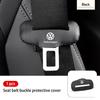 Leather Car Seat Belt Adjustable Anti-Scratch Protector Buckle For Volkswagen VW Polo Jetta Sagitar Magotan Passat B5 B6 B7 CC zr4
