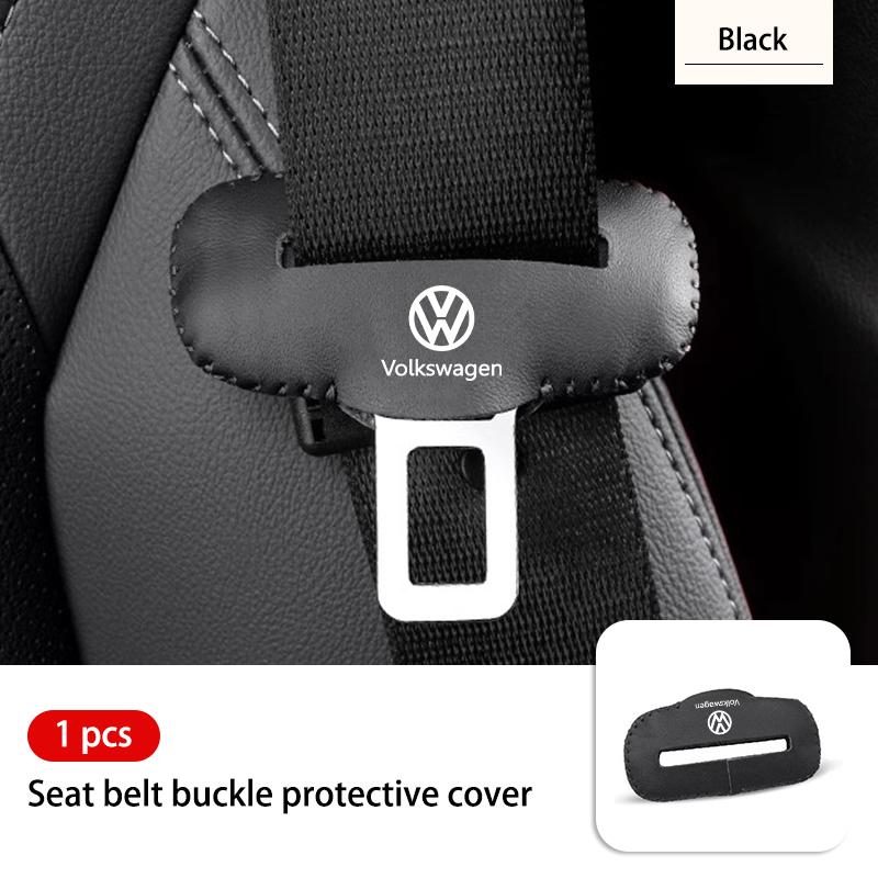 Leather Car Seat Belt Adjustable Anti-Scratch Protector Buckle For Volkswagen VW Polo Jetta Sagitar Magotan Passat B5 B6 B7 CC zr4