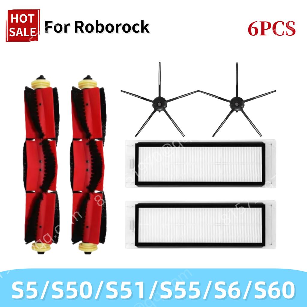 For Roborock S5 S50 S51 S55 S6 S60 S6 Pure Vacuum Cleaner Accessories HEPA Filter Mop Cloth Side Main Brush Spare Parts