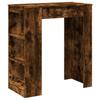 Vidaxl Stolik Barowy Z Półkami, Przydymiony Dąb, 95X47X103,5 Cm