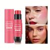 1pcs Double-ended Blush Stick Waterproof Natural Blush Rouge Makeup With Brush 2-in-1 Cheek Contouring Stick