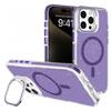 For iPhone 16 Pro Case Compatible with MagSafe Lens Kicktand Glitter PC Phone Cover