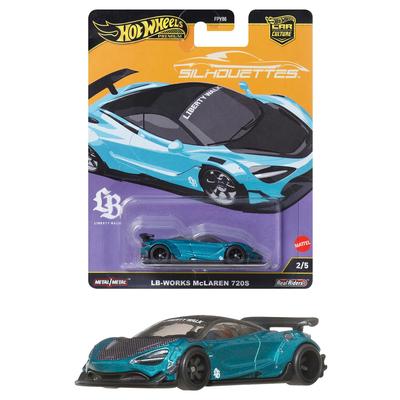 Hot Wheels Культура Автомобилей Силуэт Liberty Works McLaren 720S Игрушечный Автомобиль Миниатюрная Машинка для Возраста 3+ и JBK47, Зеленый,