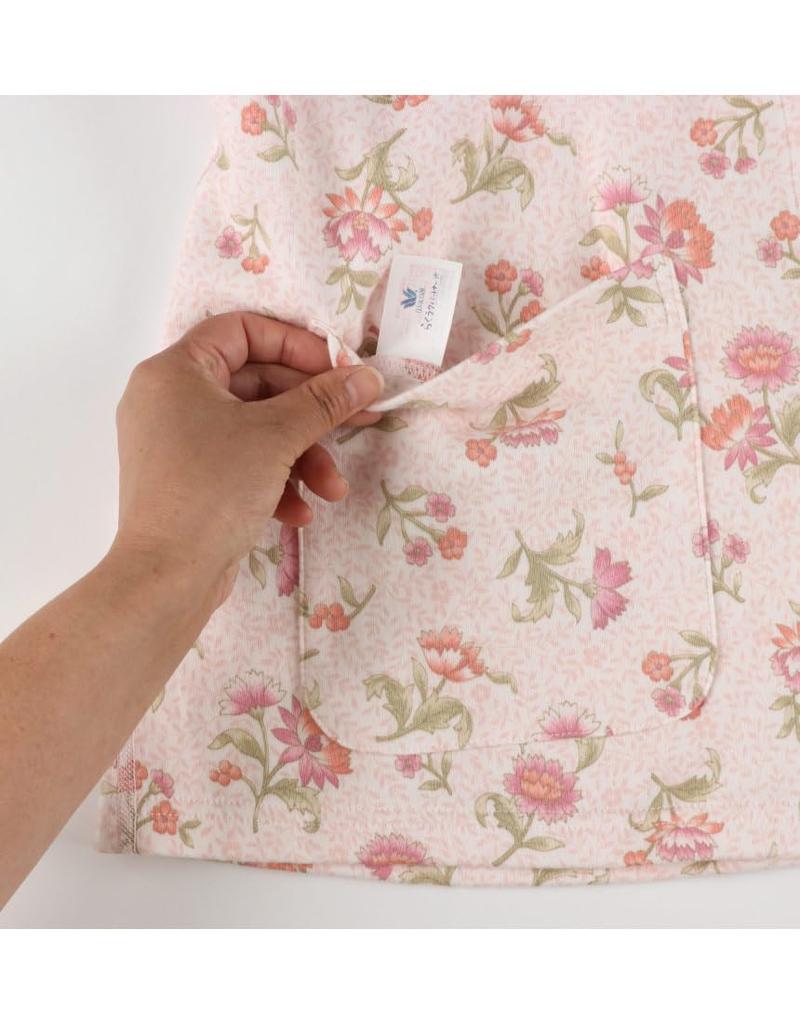 Пижама Пушистая Лиловая Длинные Рукава Длинные Брюки для Роста Хлопок Мягкая на Ощупь Комплект Верх и Низ Для Пожилых На Пуговицах Спереди DNL372 PI S P [Easy Partner]