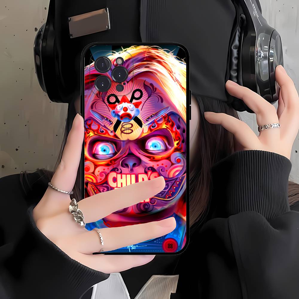 Чехол для телефона с куклой Чаки из фильма ужасов Для iPhone 17 16 15 14 13 12 Mini 11 Pro Max Мягкий силиконовый чехол