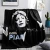 Édith Piaf pattern Flannel Blanket, High quality Comfortable for All Seasons, Home Decor, Warmth and Comfort, Perfect for Gifts.