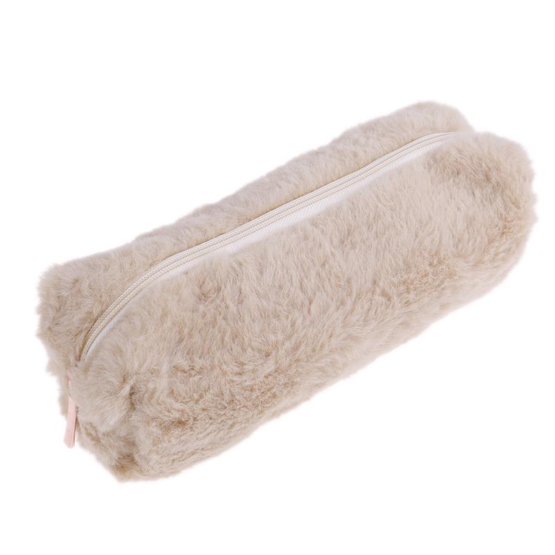 1X Милый плюшевый пушистый пенал для девочек, косметичка, кошелек для монет, сумка для хранения