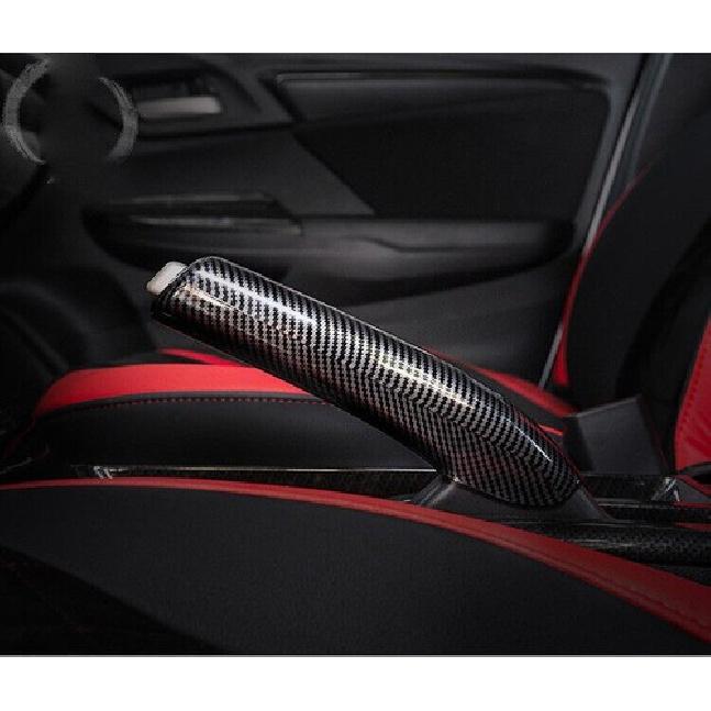 For 2014-2020 Honda Fit Jazz Carbon Fiber Handbrake Brake Handle Cover trim