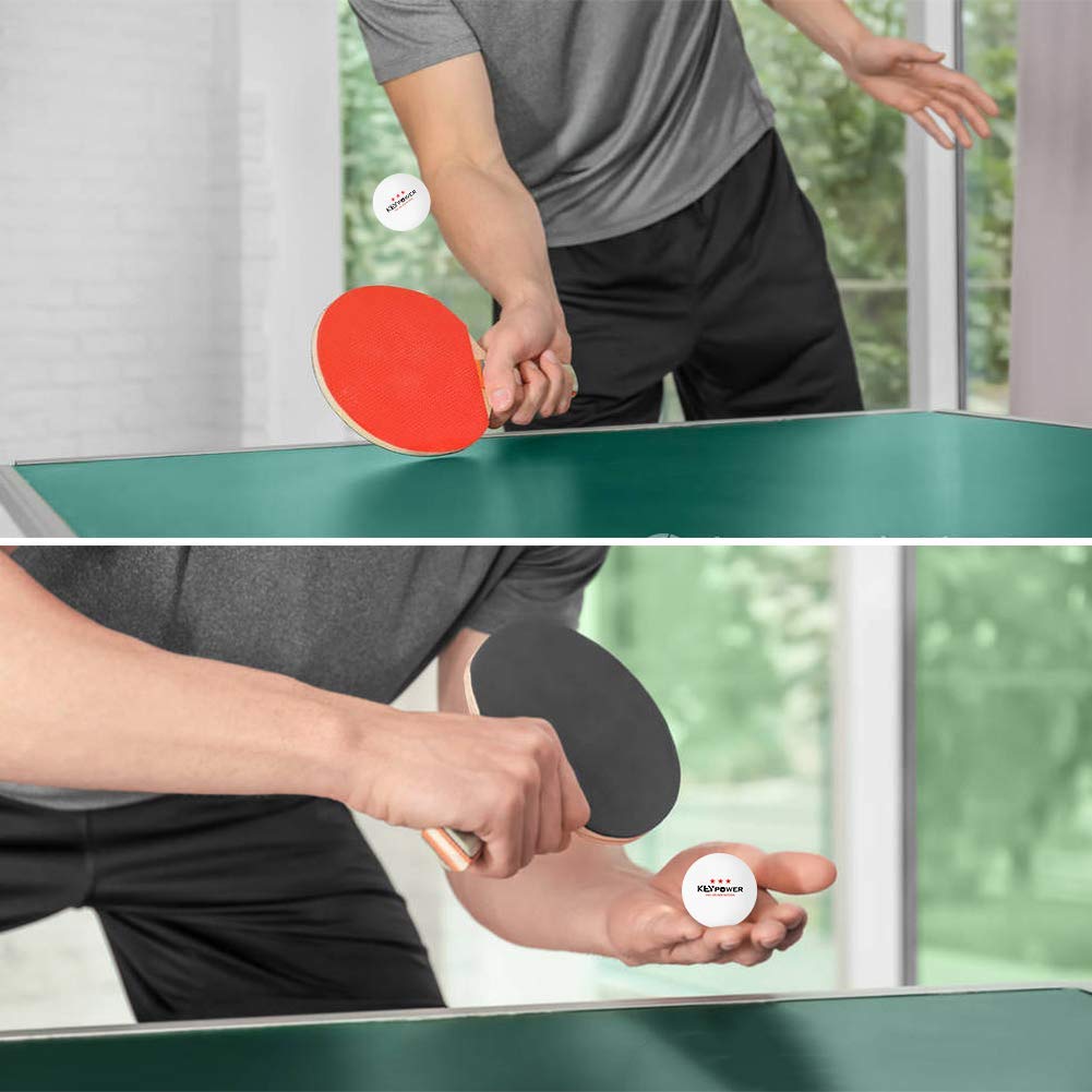 Homraku Table Tennis Balls for Practice and Pack of Professional Plastic Competition, 100, White, Three-Star Quality, 40mm, (ABS Resin)