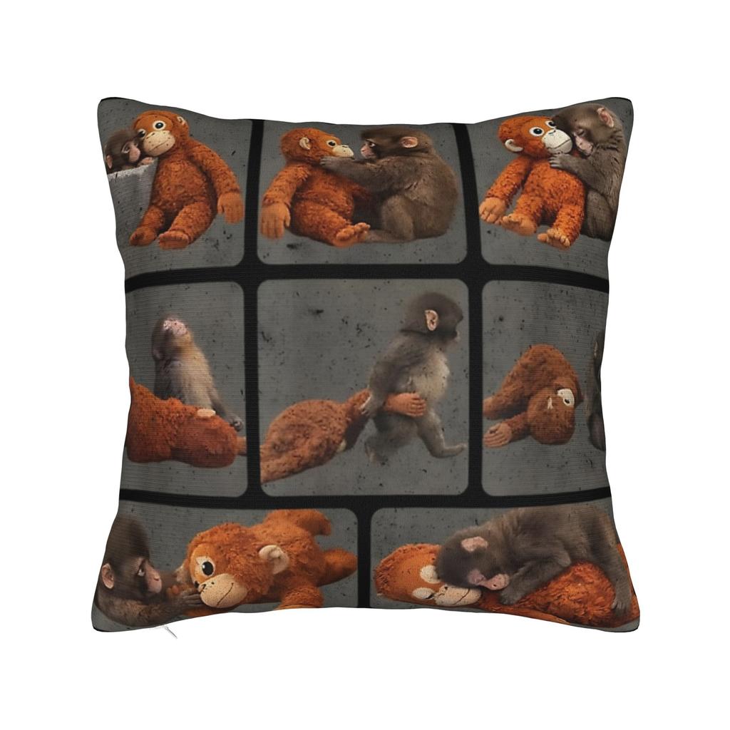Team Punch Baby Monkey Punch Pillowcase Printing Polyester Cushion Cover Gift Pillow Case Cover Bed Square 45X45Cm