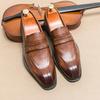 Мужские чехлы для ног большого размера, остроносые кожаные туфли, в британском стиле, нарядные, деловые, повседневные туфли, лоферы, офисная мужская обувь