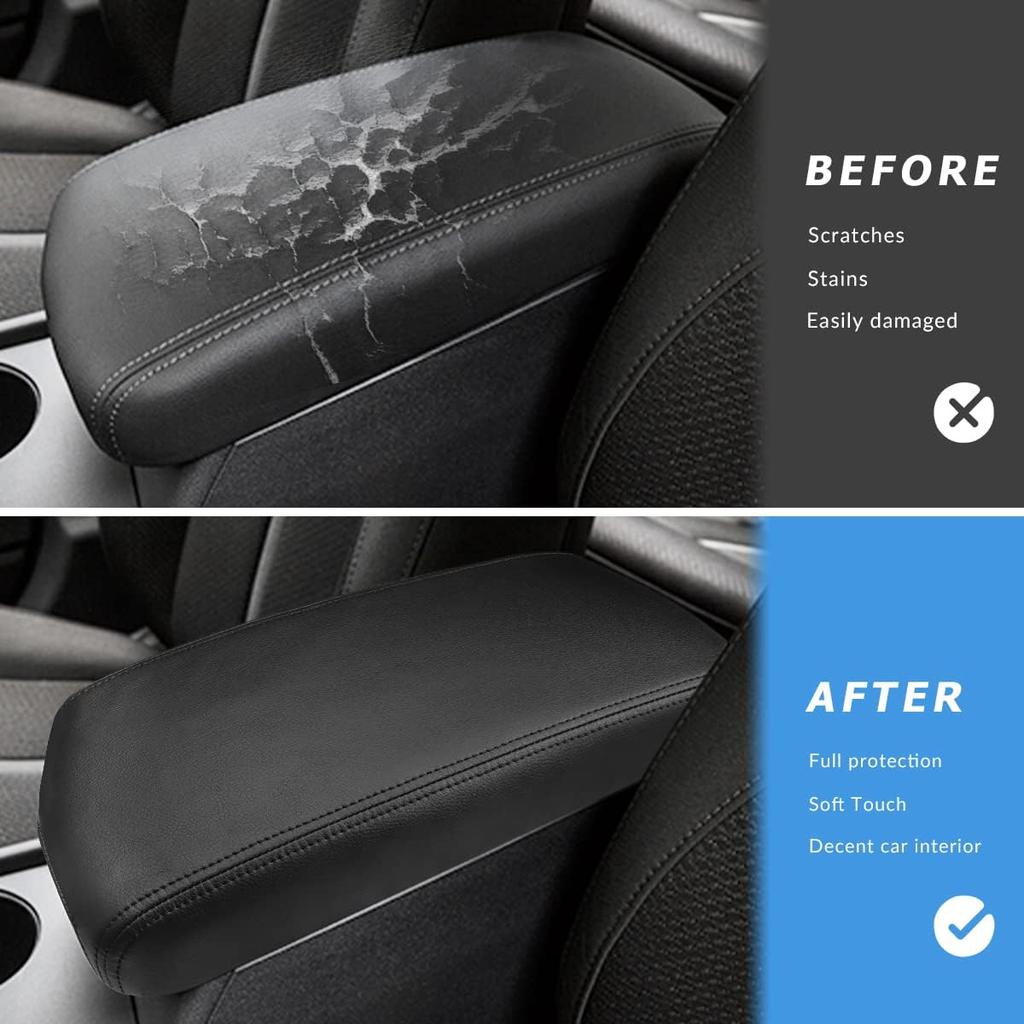 INTGET Car Center Console Armrest Cover For Kia Optima Accessories 2016 2017 2018 Leather Middle Console Arm Rest Box Lid Seat Cover Protector