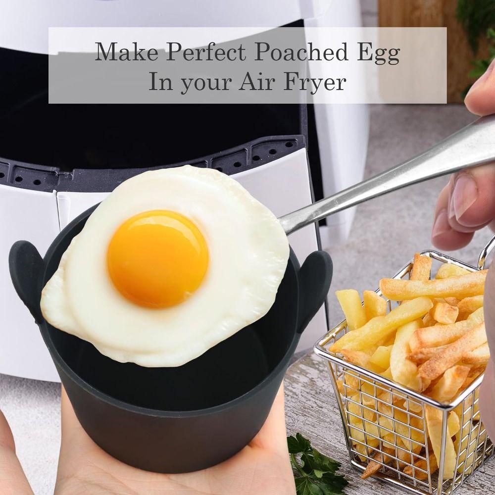 4 Pcs Non Stick Egg Cooker Mould BPA Free Air Fryer Baking Ramekins Silicone Egg Mold  Household