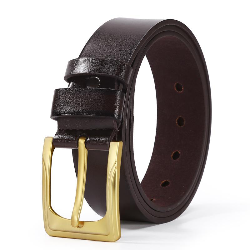 Мужской ремень повседневный ремень из коровьей кожи с пряжкой