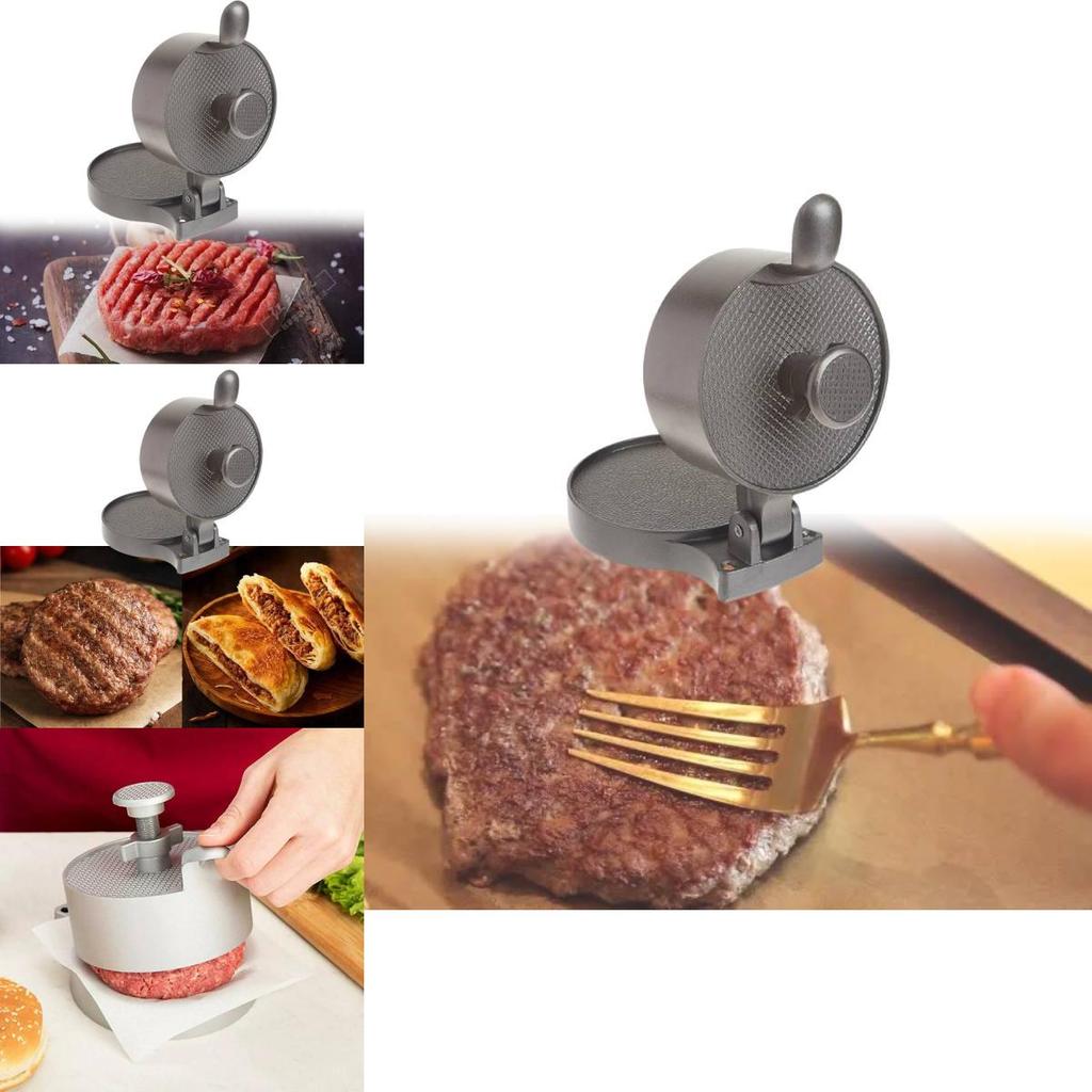 Универсальный ручной пресс для бургеров Маленький из алюминиевого сплава Регулируемый инструмент для формовки мяса Для изысканных котлет