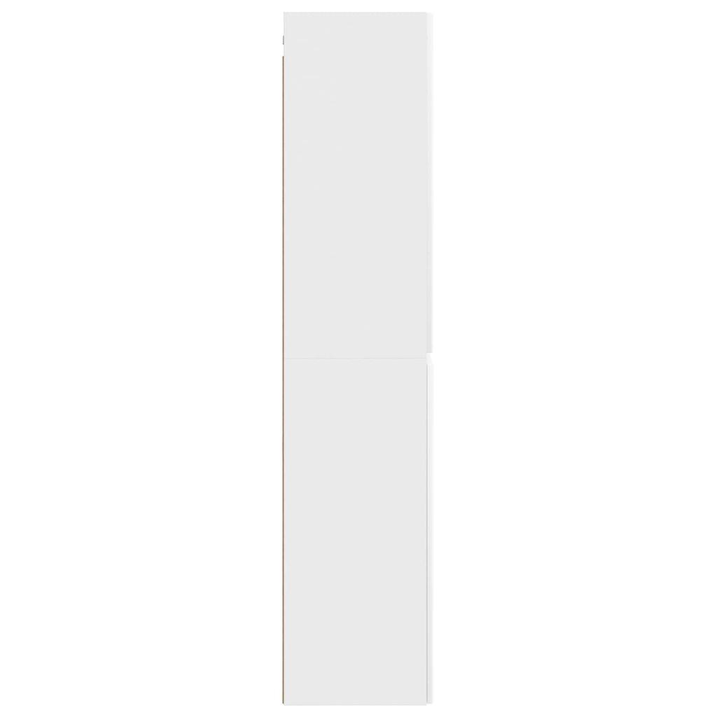 Wall Mounted Bathroom Cabinet White 33 x 34.5 x 160 cm