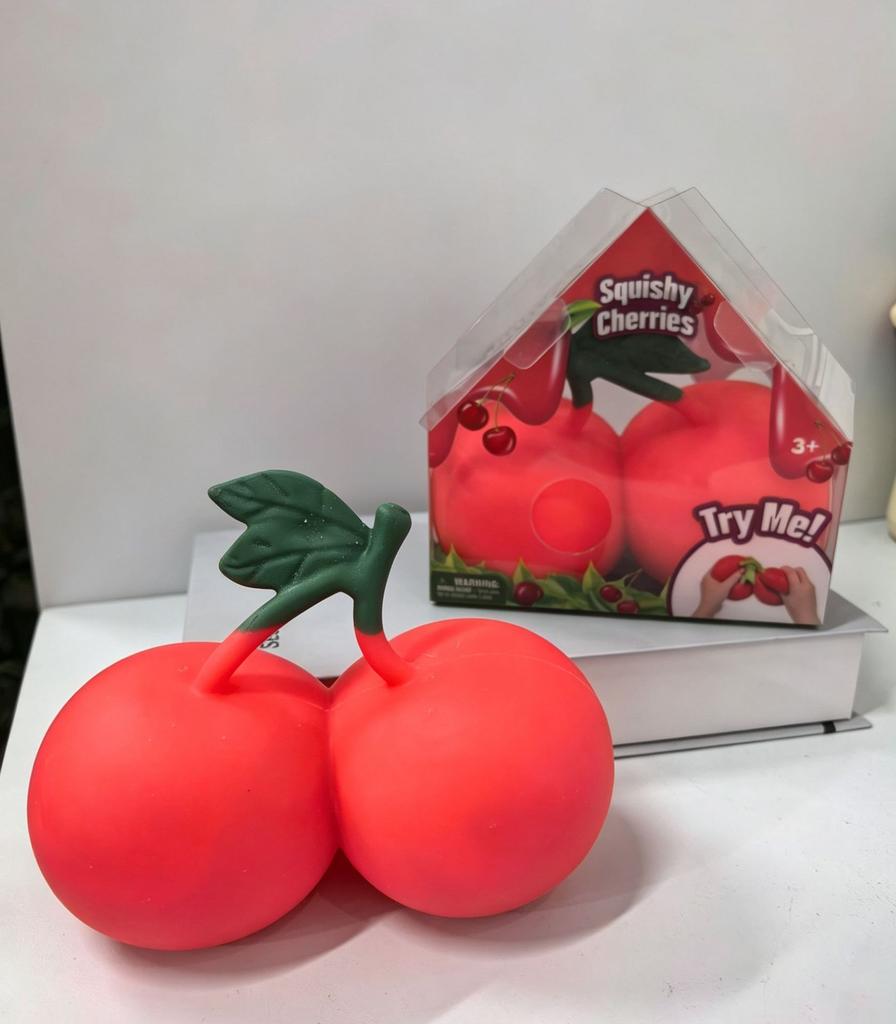 Сжимаемые вишни Мягкая сенсорная игрушка для снятия стресса Игрушка-антистресс с медленным возвратом Для взрослых Снятие тревожности Расслабляющее развлечение
