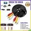 1.5M 3RCA To 3RCA Jack Plug AV Audio Video Cord AUX Video Composite Male To Male for TV DVD TVPLUS Cable