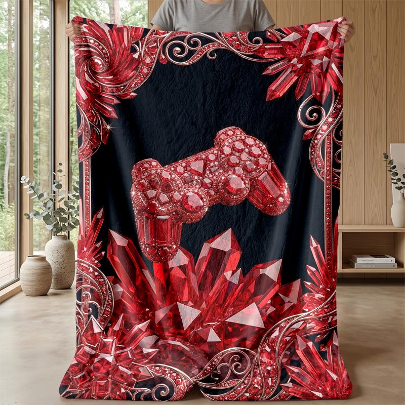 Glamorous Pug Portraits Theme blanket Lightweight Warm Flannel Blanket Decorative Throw Blanket for Home Decoration