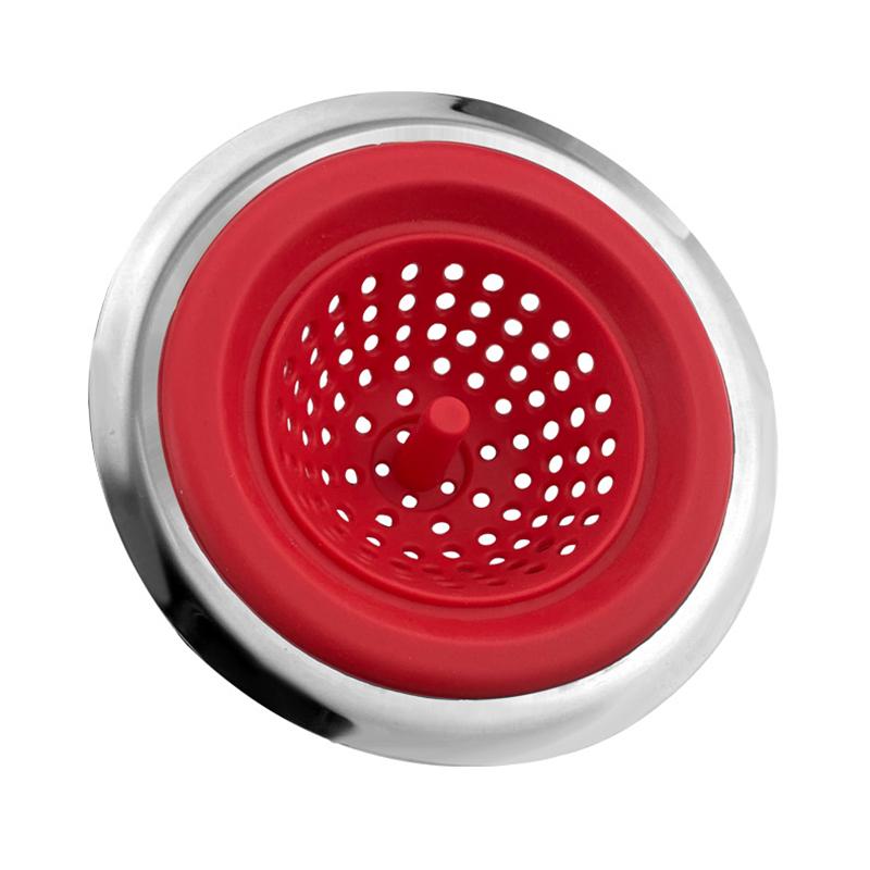 Kitchen Silicone Sink Strainer Drainer Anti Blocking Food Waste  Bathroom Floor Plug Sewer Hair Filter Catcher Stopper Tool