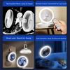 Adjustable Ceiling Fan with LED Lamp Remote Control Portable Air Cooler LED Lantern Fan  Table Top