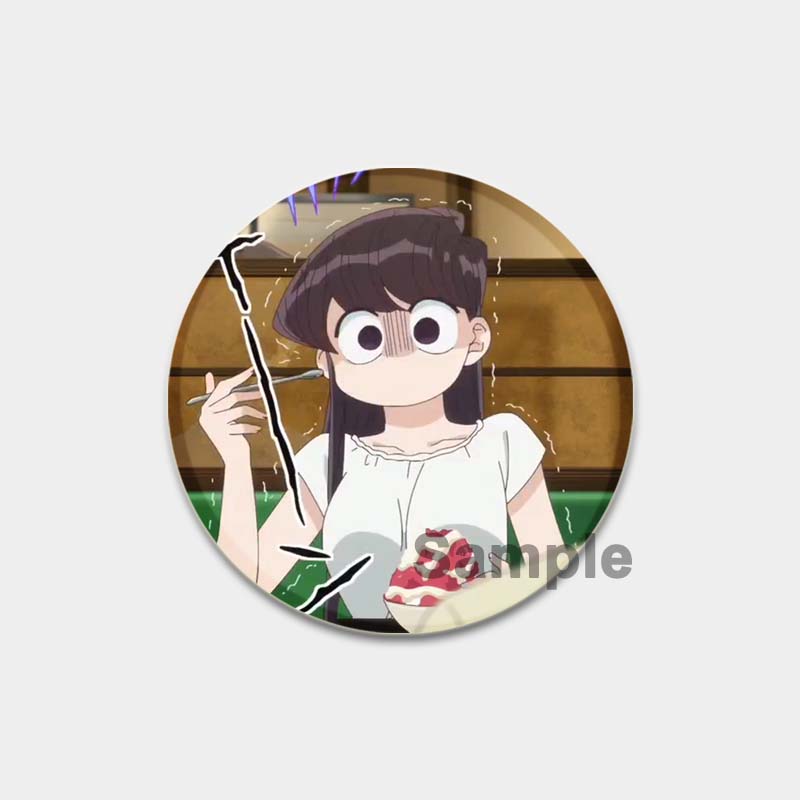 58 мм аниме «Коми может T общаться», булавка с отворотом, значок для косплея с героями мультфильмов, креативные подарки, броши Gujian Одноклассники, милые булавки для рюкзаков