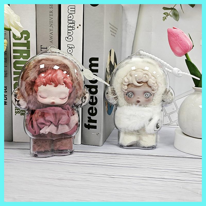 Protective Case For Sp Skullpanda Doll Transparent Portable Organizer Storage Case Dust Protective Cover With Silicone Strap
