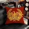 Ретро Чехол для подушки SPQR Римской Империи Чехол от пылевых клещей Невидимая молния Шелковистый короткий плюш Чехол для подушки дивана
