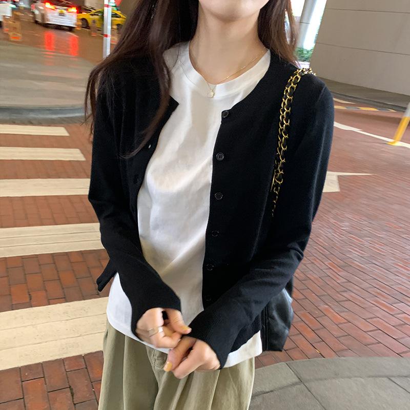 Европейский кардиган с круглым вырезом и правым плечом для женщин, осенне-зимний новый стиль, ленивый короткий рождественский красный свитер, куртка