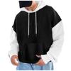 Men's Contrast Color Loose Drop Shoulder Sleeves Hoodies Men's Casual Sports Hoodies