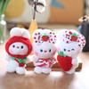 Милый милый кулон в виде клубничного кролика, плюшевая игрушка, кукла, кролик, сумка, подвесное украшение, брелок, кукла, кукла