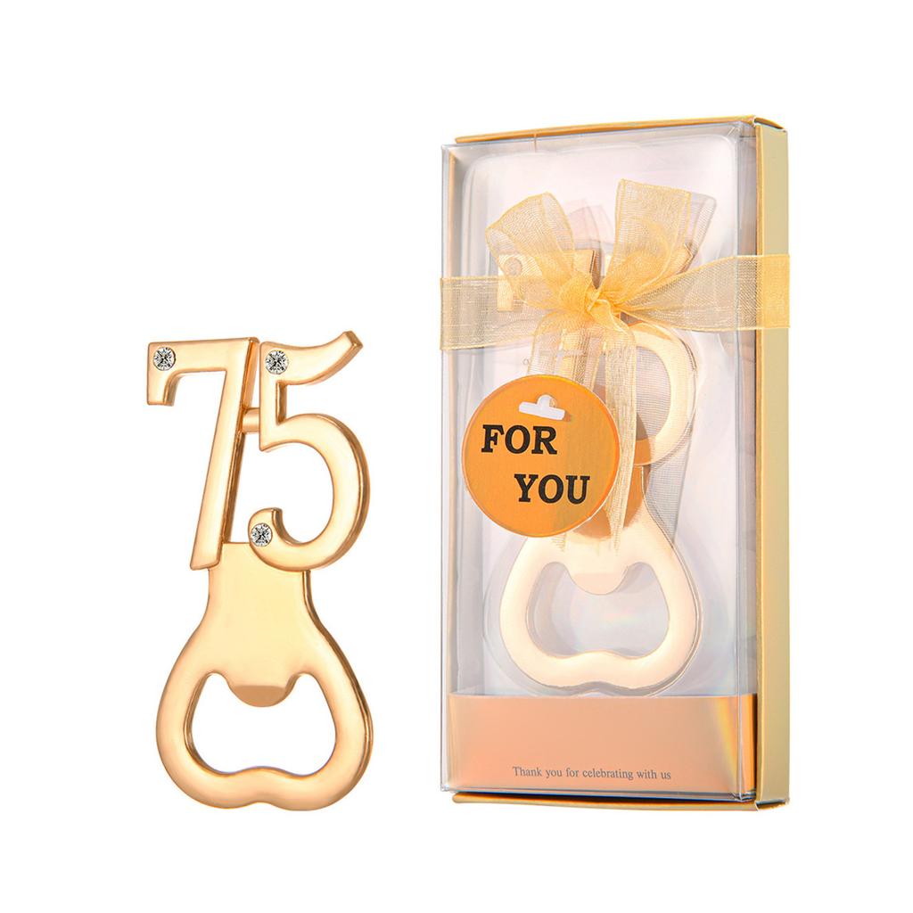 Открывалка для пива с цифрами, персонализированная открывалка для крышек, золотой инструмент для открывания бутылок, принадлежности для вечеринок на дни рождения и годовщины