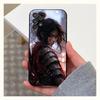 Чехол для телефона S-Самурай Воин Гейша Для Samsung S25,S24,S23,S22,S20,S21,S10,Ultra,Plus,Lite,FE, Мягкий Силикон Черный Чехол