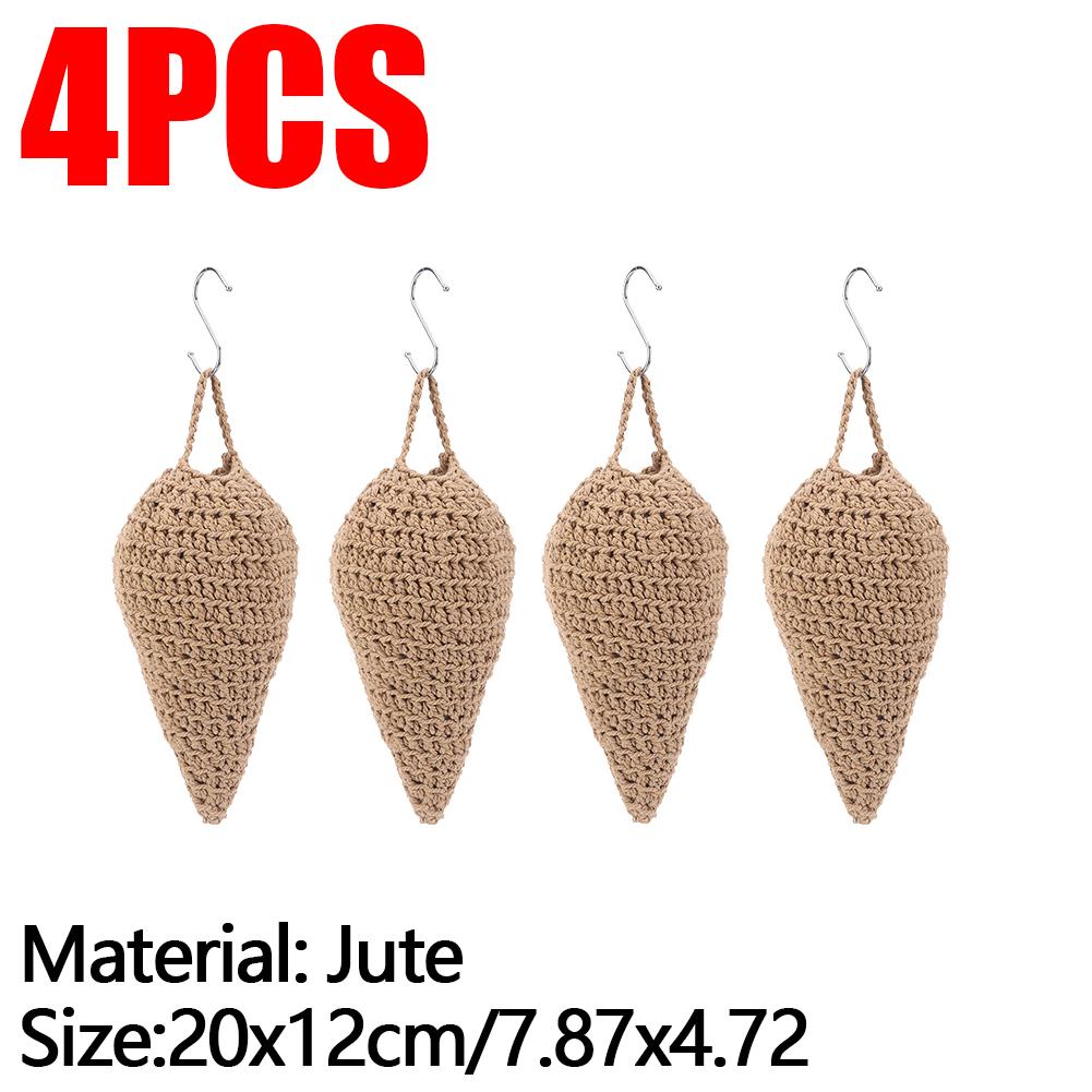 Вязаное крючком приманка для осиного гнезда, поддельное гнездо шершней, отпугиватель поддельных шершней, подвесная приманка для осиного гнезда в подарок на новоселье