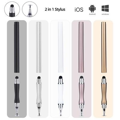 Стилус 2 в 1 для универсального планшета для рисования, емкостный экран, сенсорная ручка для планшета, мобильного телефона, Android IOS, аксессуары Samsung