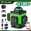 HGLINE 16 Lines 4D Laser Level Green Line Self-Leveling 360° Horizontal Vertical Super Power Laser Level with APP Remote Control