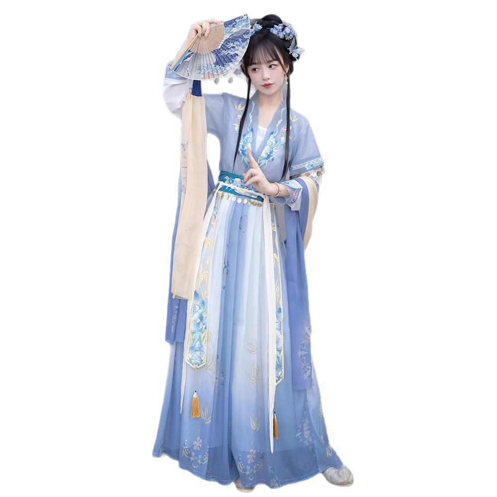 Платье «Колокольчик», юбка «Тан Цзыцзы» с вышивкой в китайском стиле, повседневная летняя одежда.