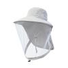Рыболовная шляпа с сеткой-вуалью, широкими полями, защитой от солнца, дышащая шляпа, защита от комаров, регулируемая шляпа на шнурке