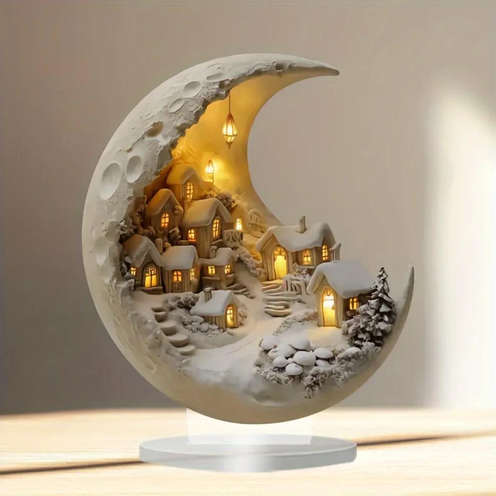 Рождественская елка, настольное украшение, Moonhouse, сделай сам, 2D-декор, акриловая табличка с надписями "Счастливого Рождества", 2026, подарки для новогодней вечеринки