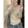 Small K-style Spring New round Neck Pure Color Pullover Minimalist Long Sleeve Knitting Bottoming Shirt Sweater Sweater