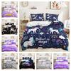 Home Bedding Set Unicorn Printed Quilt Cover and Pillow Case 2/3 Pieces Soft Washable Quick Drying Full Size Home Decoration