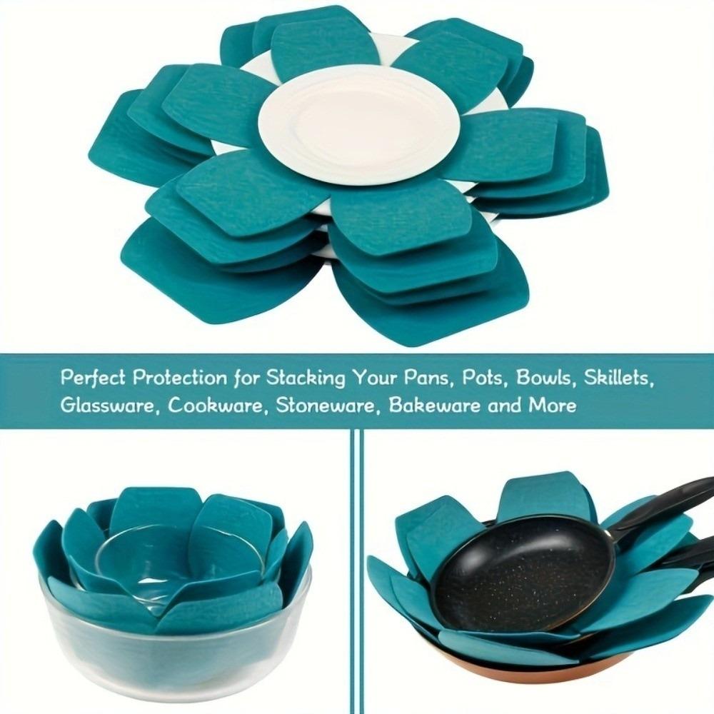 12pcs/set Hexagonal Shape Felt Pot Protector Heat Insulation Anti Scratch Pan Protectors Wear Resistant Space Saving