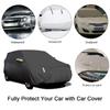 Car Dustproof Waterproof Cover Full Covers with Reflective Strip Sunscreen Protection Cover UV Scratch-Resistant for 4X4/SUV