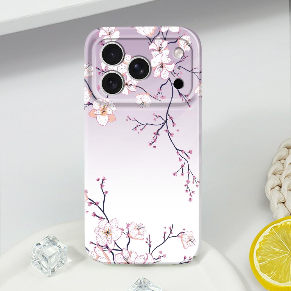 Красивый чехол для телефона 'Зимний жасмин' для iPhone 17 Air 16 16E 15 14 Plus Pro Max Пленка Жесткая крышка