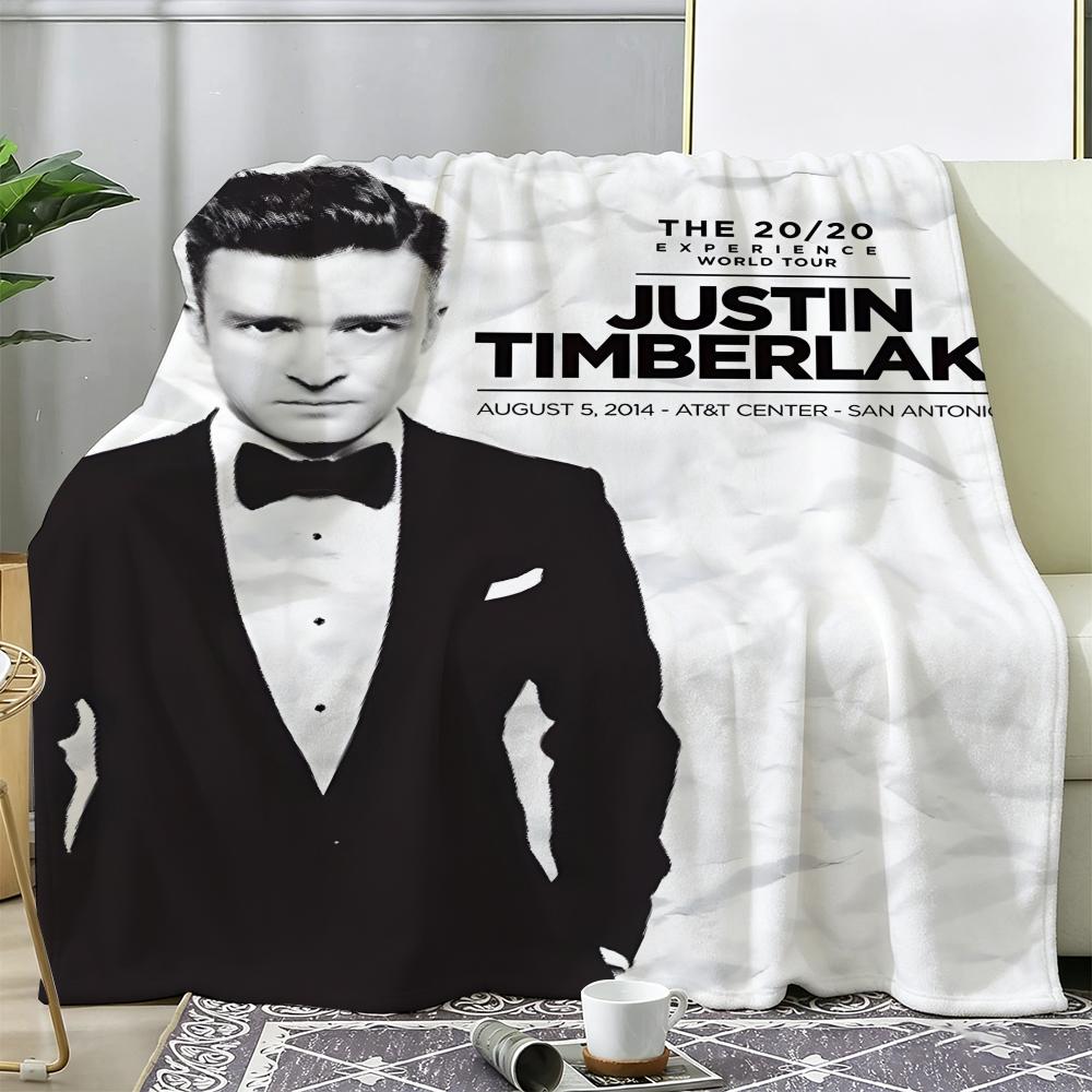Singer J-Justin Timberlake Throw Soft Warm Flannel Fleece Throw Blanket, Cozy Plush for Sofa Bed & All Seasons