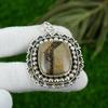 Radiant Septerian Stone Birthday Mother Bezel Boho Engagement Pendant 925 Silver