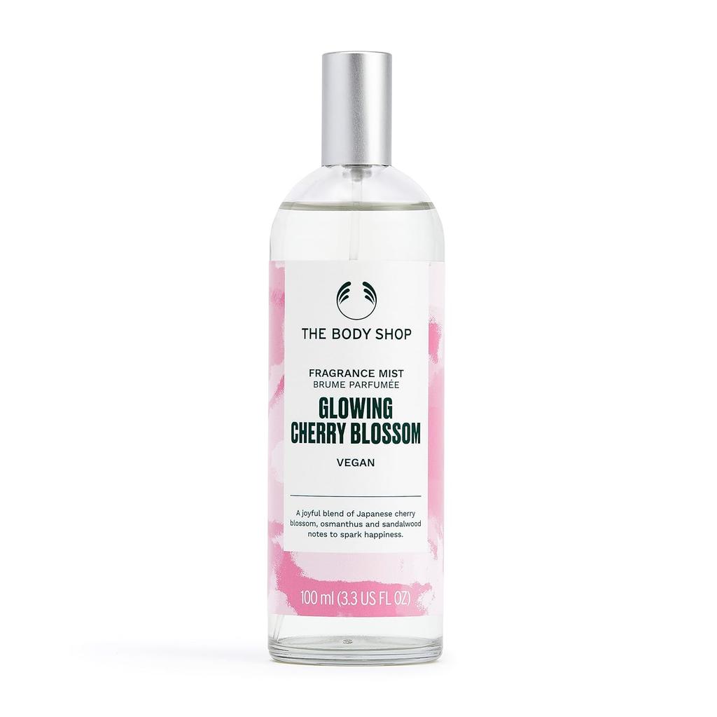 The Body Shop Glowing Cherry Blossom Body Mist 100 Ml Light Floral Refreshing Fragrance For Daily All Over Spritz