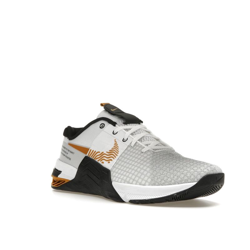 Nike Metcon 8 White Gold Suede Men Sneakers Black Photon-Dust DO9328-100